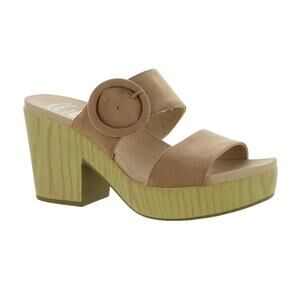 Dr. Scholl's Women's Bayside Block Heeled Sandals Tan Size 9 1/2